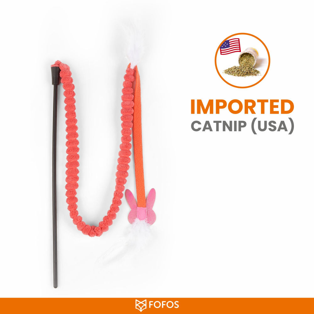 Barkbutler x Fofos Interactive Wand Teaser Toy for Cats — side view