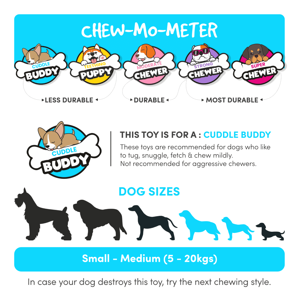 Barkbutler x Fofos Latex Bi Ape Toy for Dogs — back view