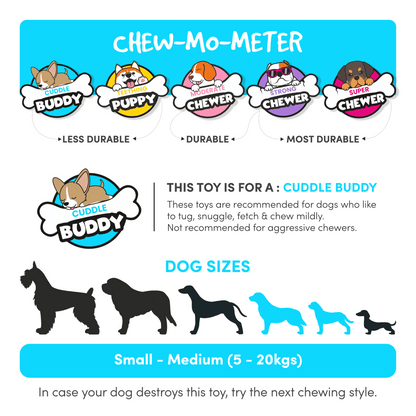 Barkbutler x Fofos Latex Bi Ape Toy for Dogs — back view