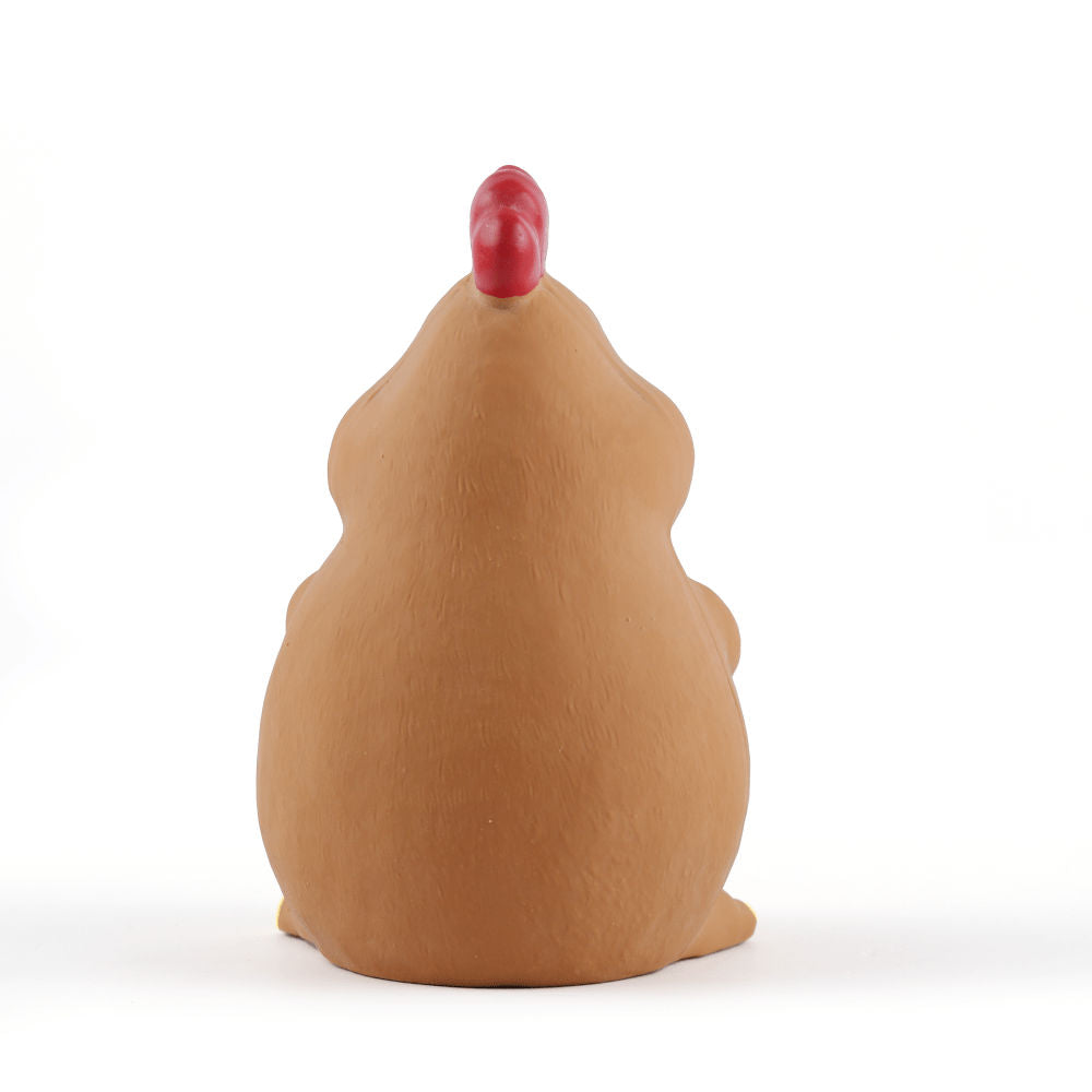 Barkbutler x Fofos Latex Bi Rooster Squeaky Toy for Dogs — in use