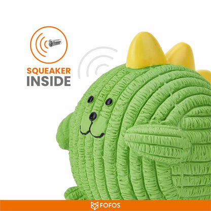 Barkbutler x Fofos Latex Dinosaur Ball Squeaky Toy for Dogs — back view