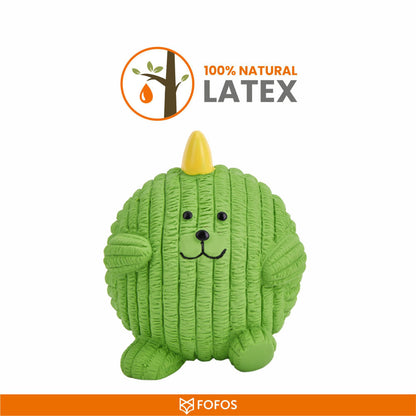 Barkbutler x Fofos Latex Dinosaur Ball Squeaky Toy for Dogs — detail shot