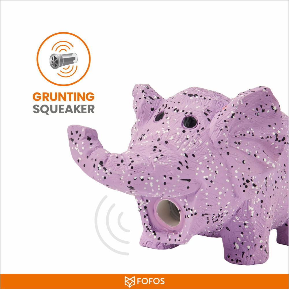 Barkbutler x Fofos Latex Elephant Squeaky Toy for Dogs — back view