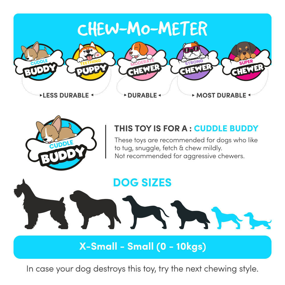 Barkbutler x Fofos Latex Monkey Squeaky Toy for Dogs — side view