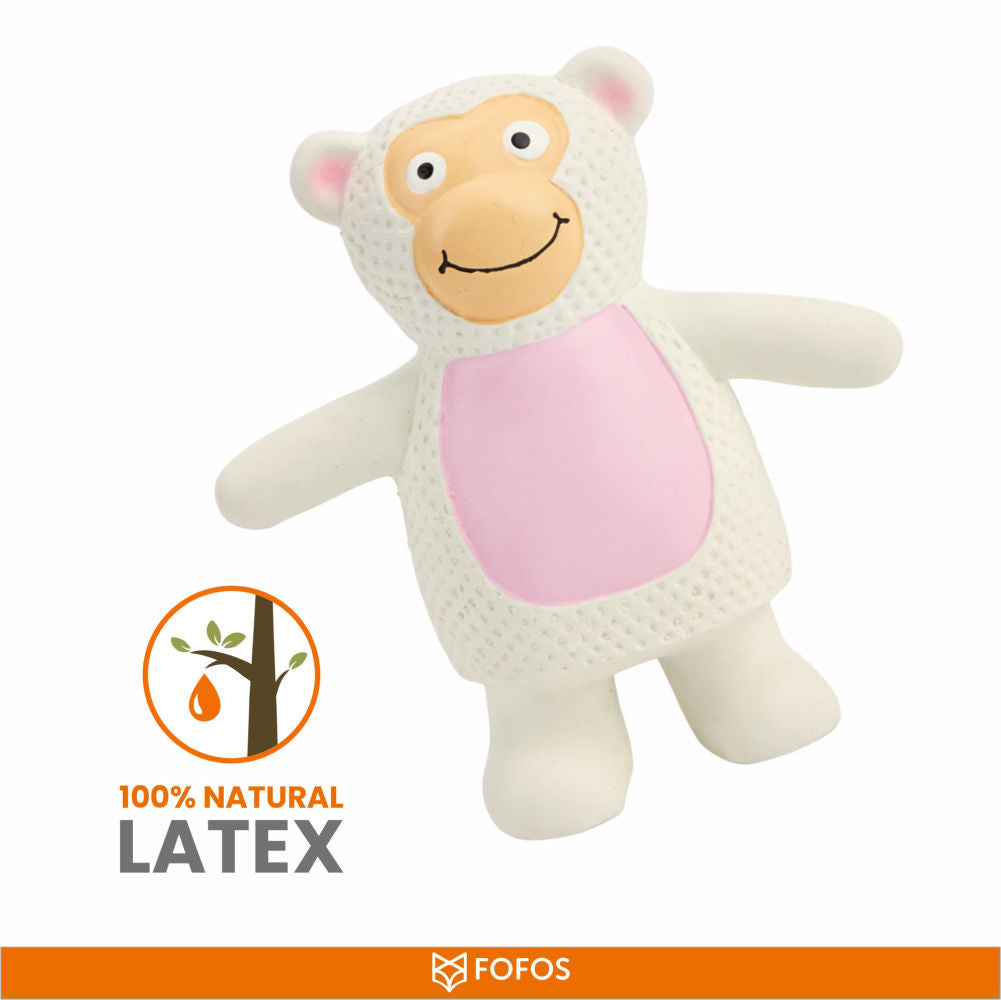 Barkbutler x Fofos Latex Monkey Squeaky Toy for Dogs — detail shot