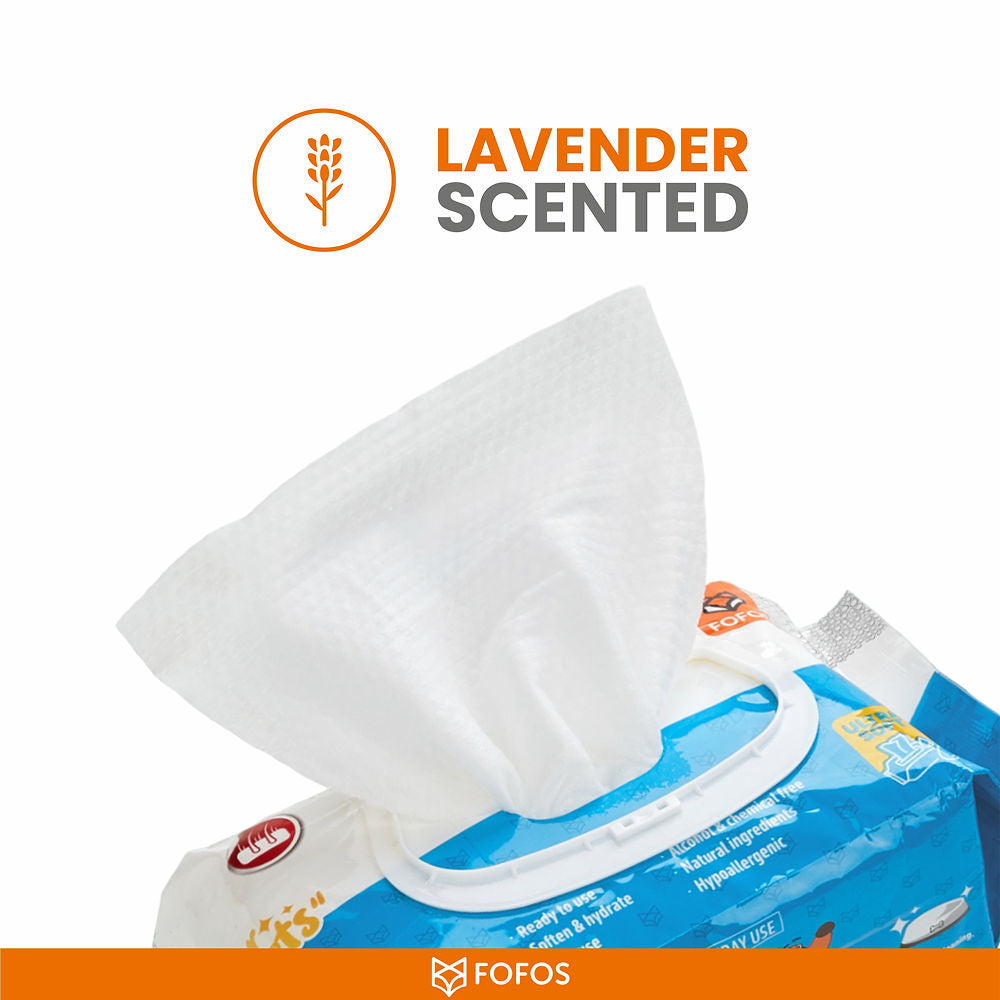 Barkbutler x Fofos Lavender Scented Cleaning Wipes for Pets — side view