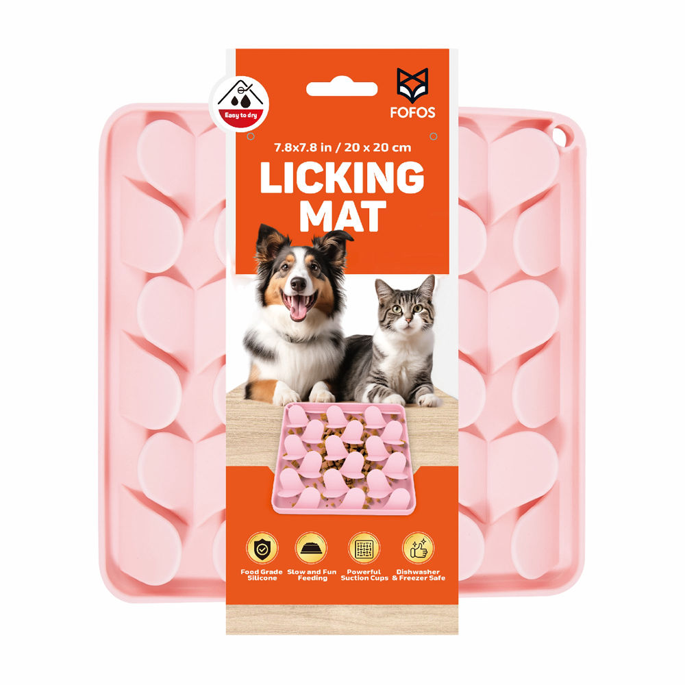 Fofos Licking Mat For Dogs And Cat Pink
