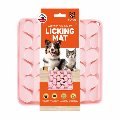 Fofos Licking Mat For Dogs And Cat Pink