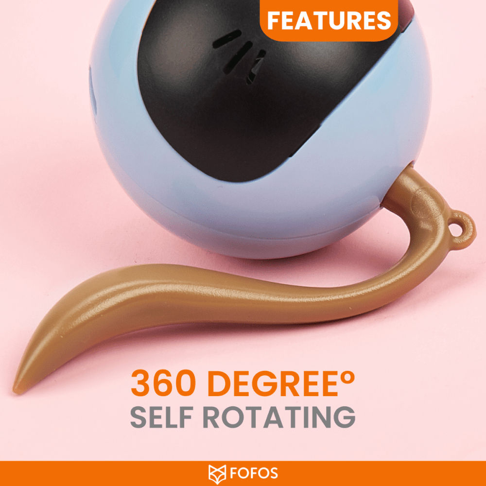 Barkbutler x Fofos Magic Ball Tumbler Smart Toy for Cats — back view