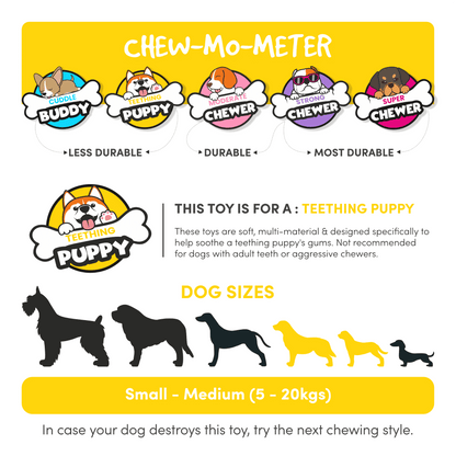 Barkbutler x Fofos Milk Bone & Ball Durable Interactive Chew Toy for Dogs — back view