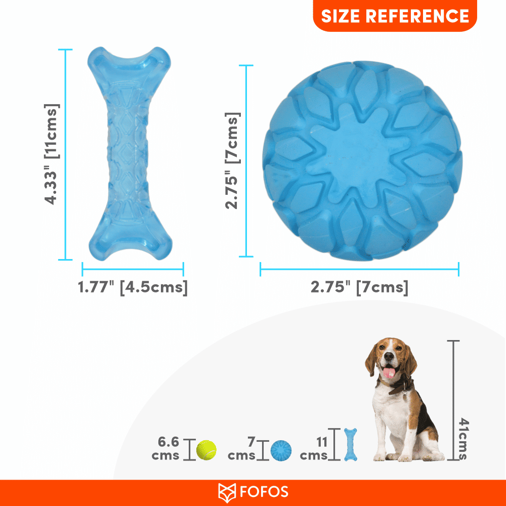 Barkbutler x Fofos Milk Bone & Ball Durable Interactive Chew Toy for Dogs — in use