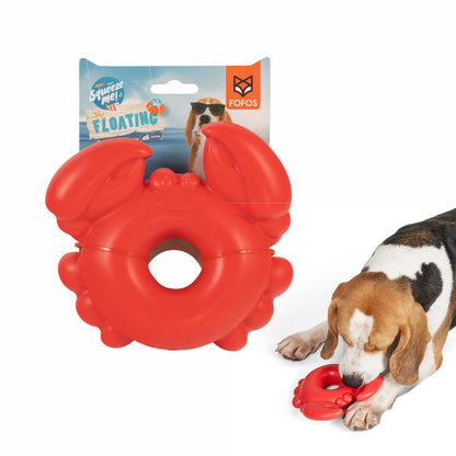 Barkbutler x Fofos Ocean Crab Squeaky Chew Toy for Dogs — side view