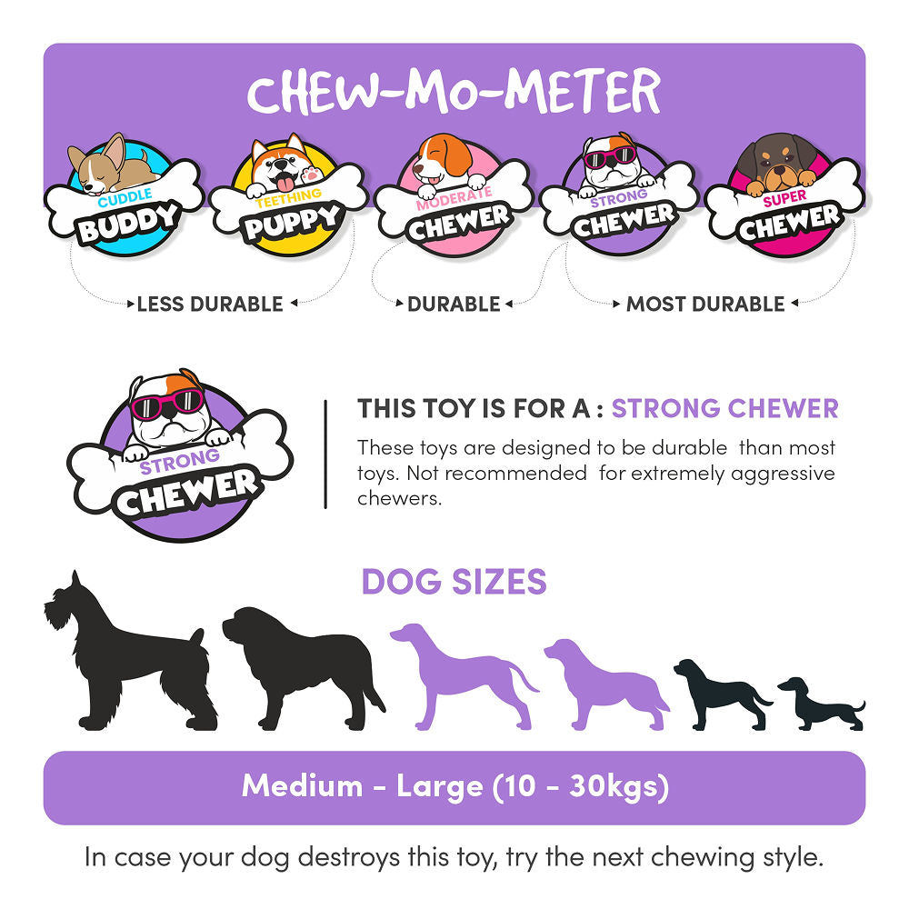 Barkbutler x Fofos Ocean Crab Squeaky Chew Toy for Dogs — back view