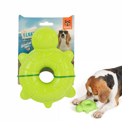 Barkbutler x Fofos Ocean Turtle Squeaky Chew Toy for Dogs — side view