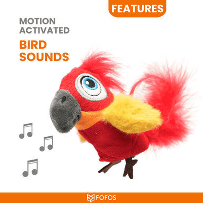 Barkbutler x Fofos Parrot with Catnip Balls Interactive Toy for Cats — in use