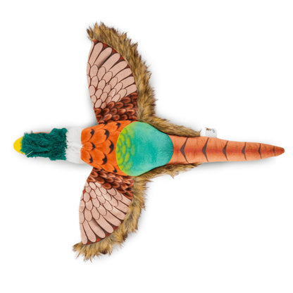 Barkbutler x Fofos Plush Pheasant Toy for Dogs | For Soft Chewers — detail shot