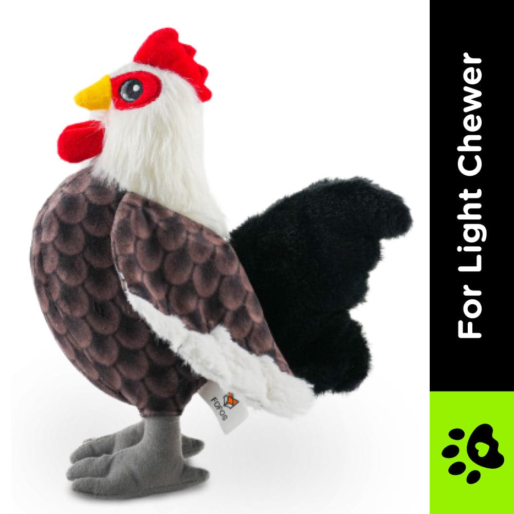 Barkbutler x Fofos Plush Rooster Toys for Dogs — side view