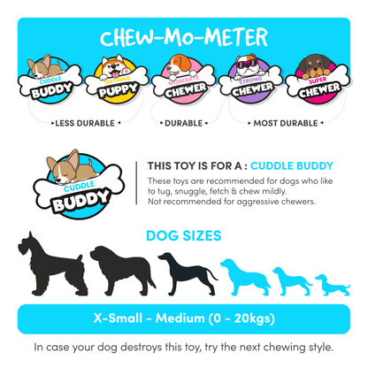 Barkbutler x Fofos Plush Rooster Toys for Dogs — back view