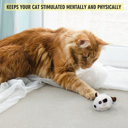 Fofos Pull String Sound Chip Mouse Shaped Electronic Toy For Cats White - Image 4