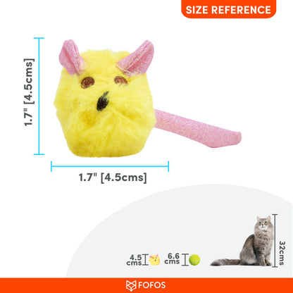 Barkbutler x Fofos Rattle Mouse Chew Toy for Cats — side view