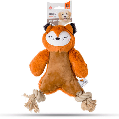 Barkbutler x Fofos Ropeleg Plush Bear Toy for Dogs | For Medium Chewers — side view