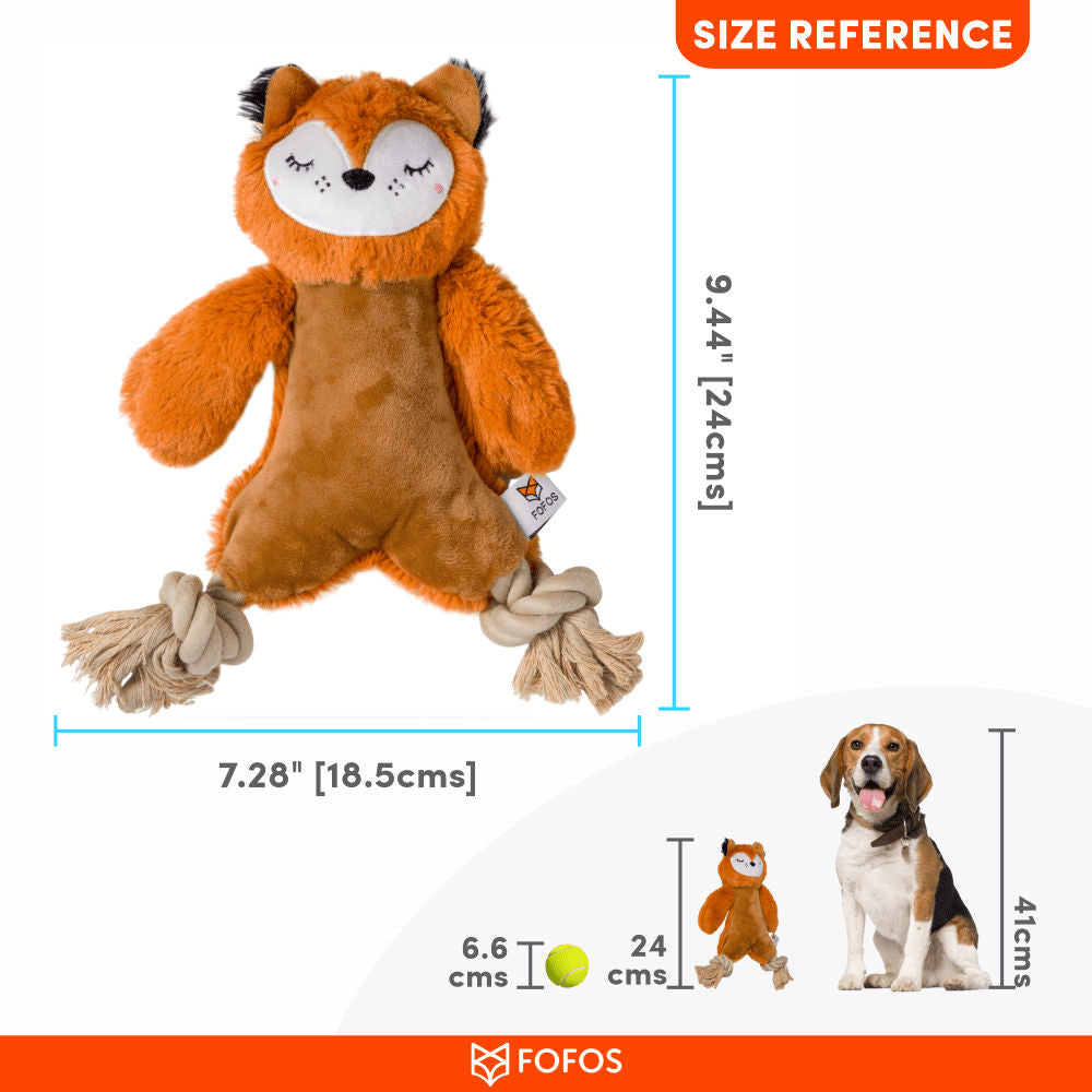 Barkbutler x Fofos Ropeleg Plush Bear Toy for Dogs | For Medium Chewers — detail shot