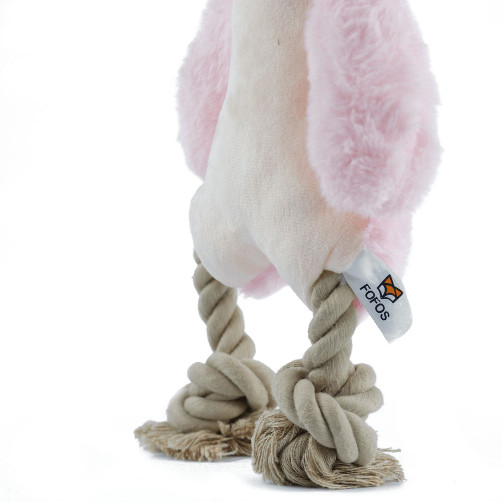 Barkbutler x Fofos Ropeleg plush Rabbit Toy for Dogs — back view