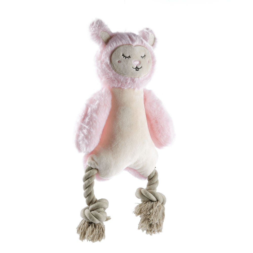 Barkbutler x Fofos Ropeleg plush Rabbit Toy for Dogs — detail shot