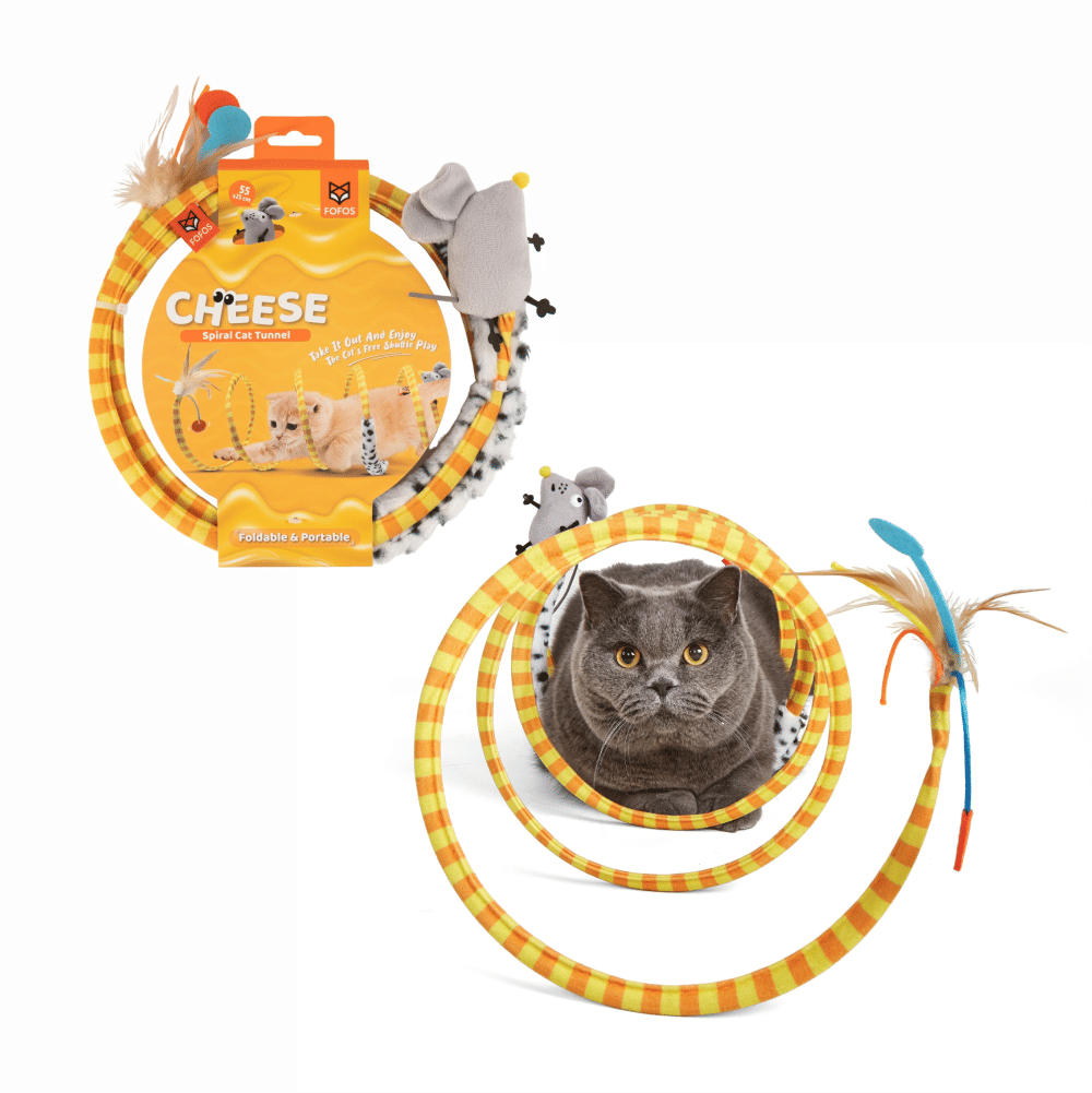 Fofos Safari Spiral Tunnel Toy For Cats