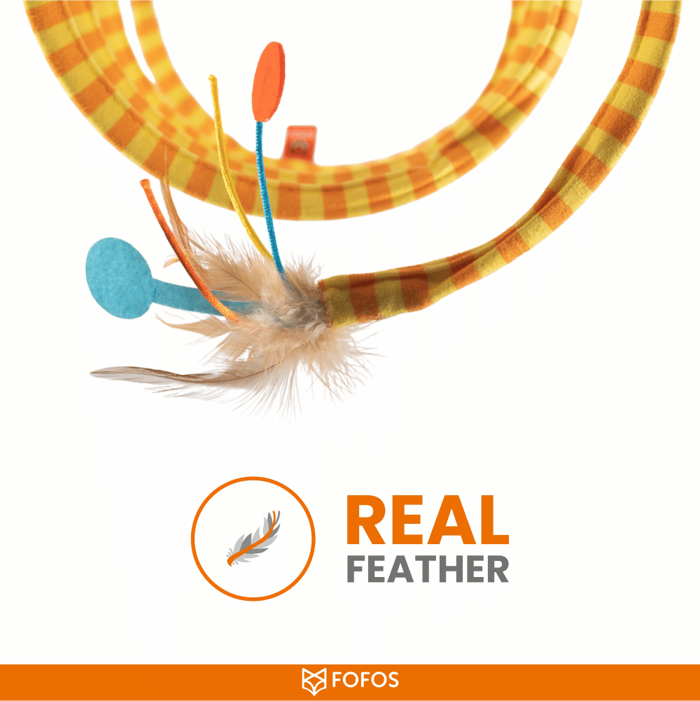 Barkbutler x Fofos Safari Spiral Tunnel Toy for Cats — side view