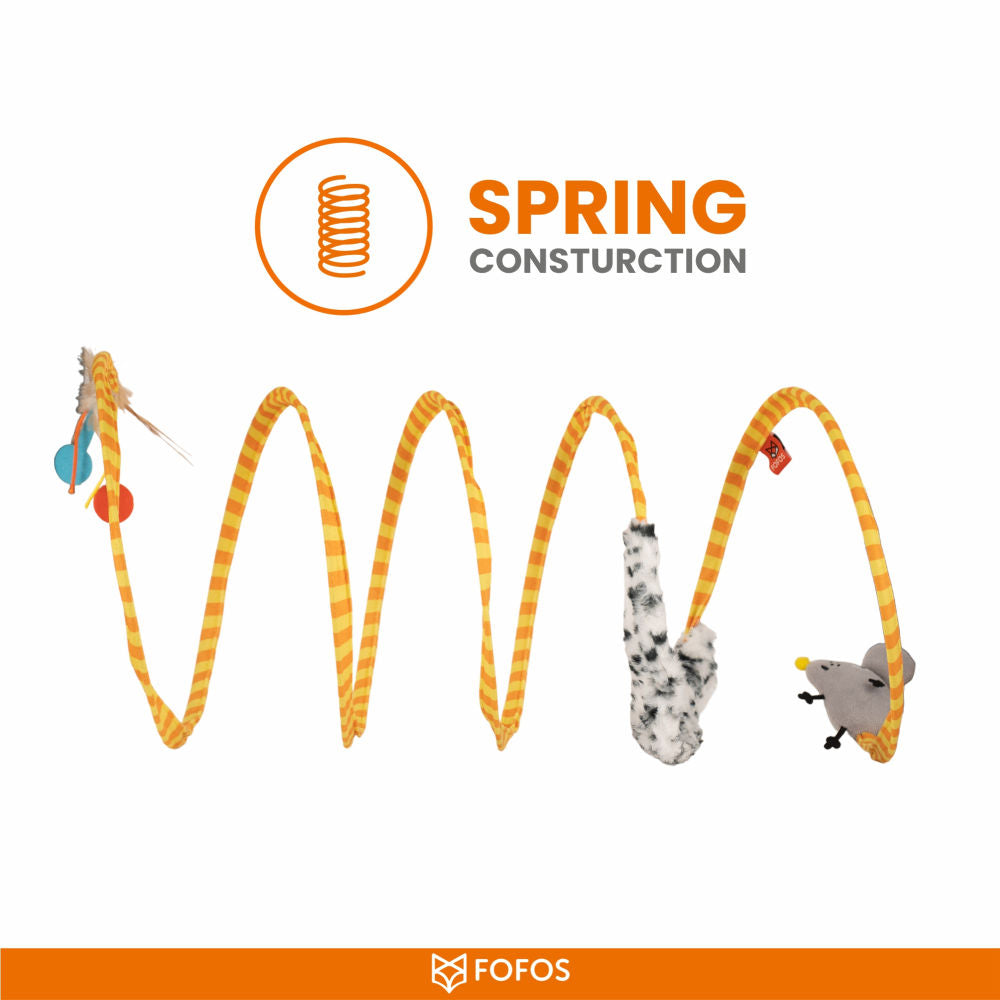 Barkbutler x Fofos Safari Spiral Tunnel Toy for Cats — back view