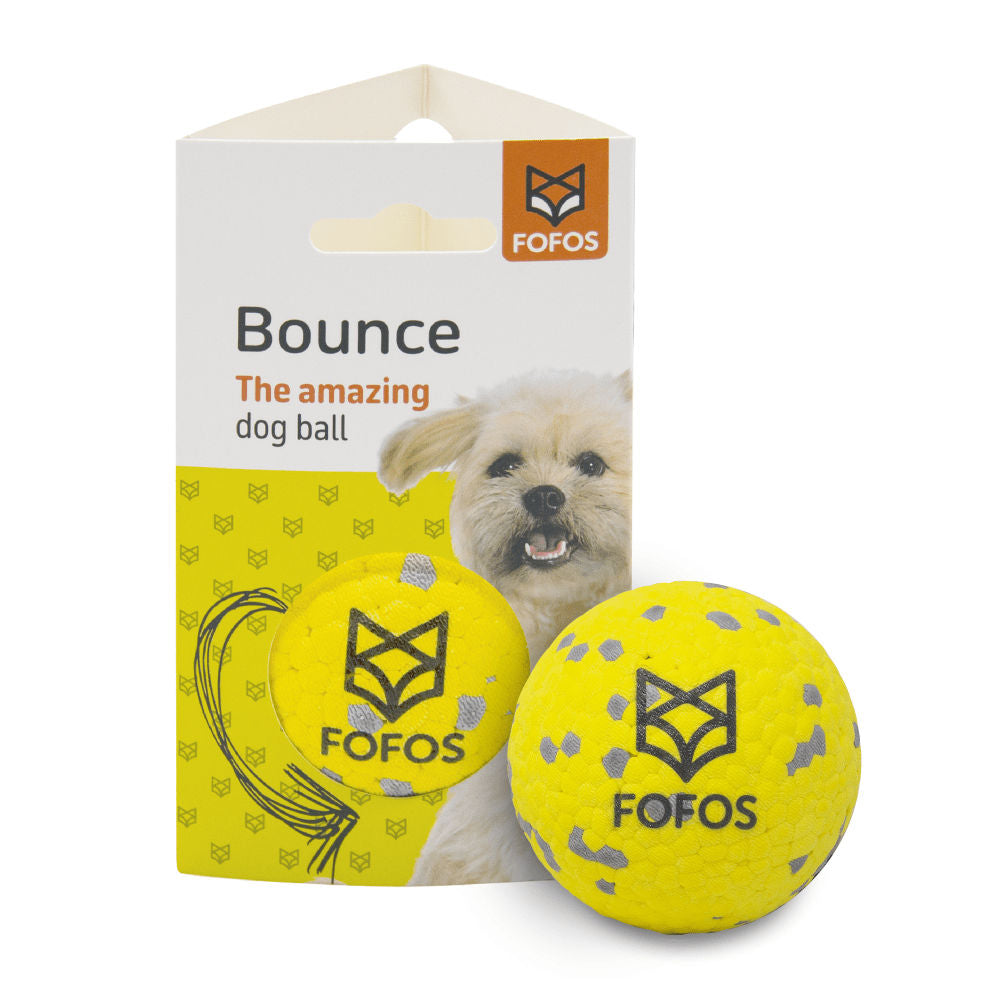 Fofos Super Bounce Chew Ball For Dogs Yellow