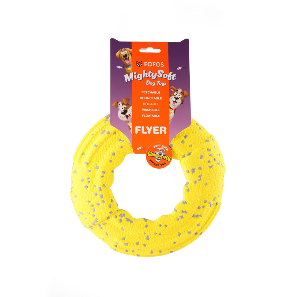 Fofos Super Lightweight And Durable Fetch Flyer Toy For Dogs Yellow