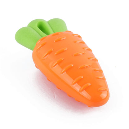 Barkbutler x Fofos Vegi Bites Carrot Squeaky Toy for Dogs | For Medium Chewers — back view