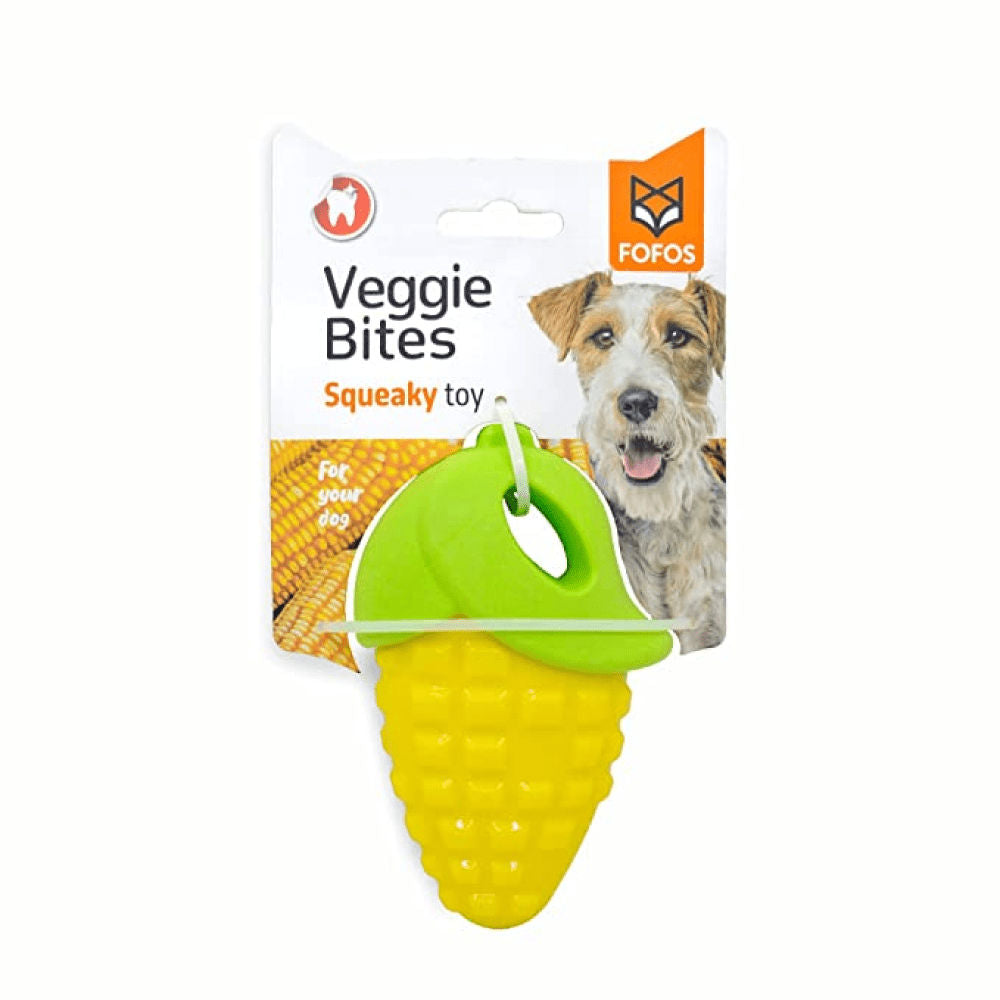 Fofos Vegi Bites Corn Squeaky Toy For Dogs