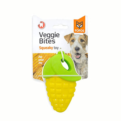 Fofos Vegi Bites Corn Squeaky Toy For Dogs