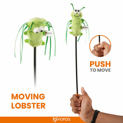 Barkbutler x Fofos Wand Moving Caterpillar Teaser Toy for Cats — side view