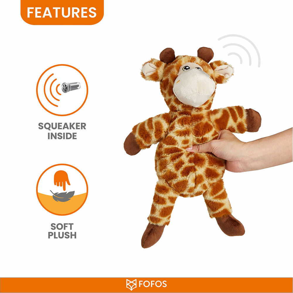 Barkbutler x Fofos Wildlife Giraffe Plush Toy for Dogs — detail shot