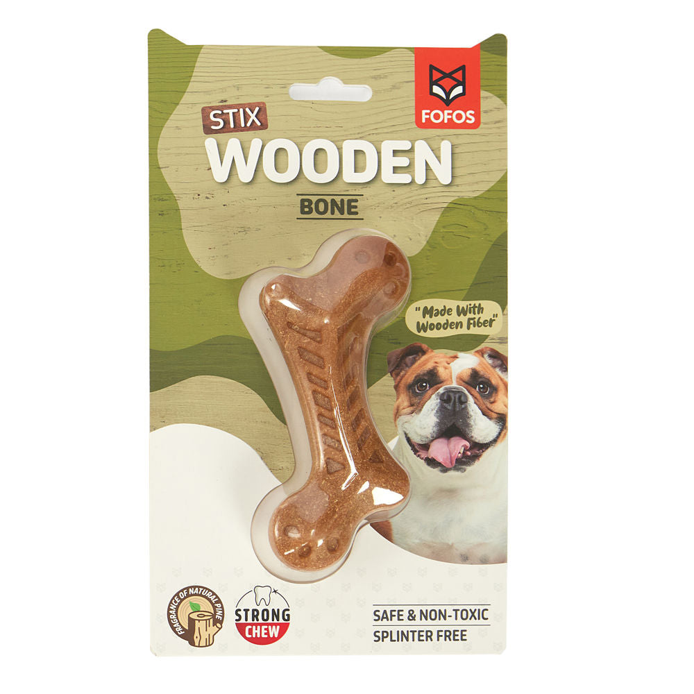 Fofos Woodplay Bone Toy For Dogs