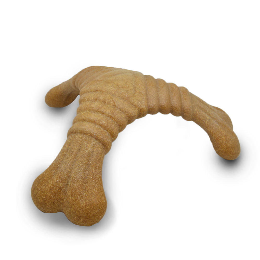 Barkbutler x Fofos Woodplay Triangle chew Toy for Dogs — back view