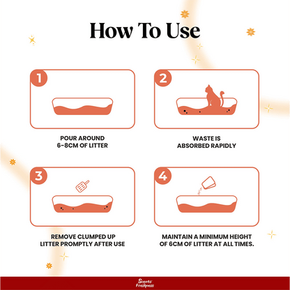 Barkbutler x Scents of Freshness Grade 1 Premium Scented Cat Litter — in use