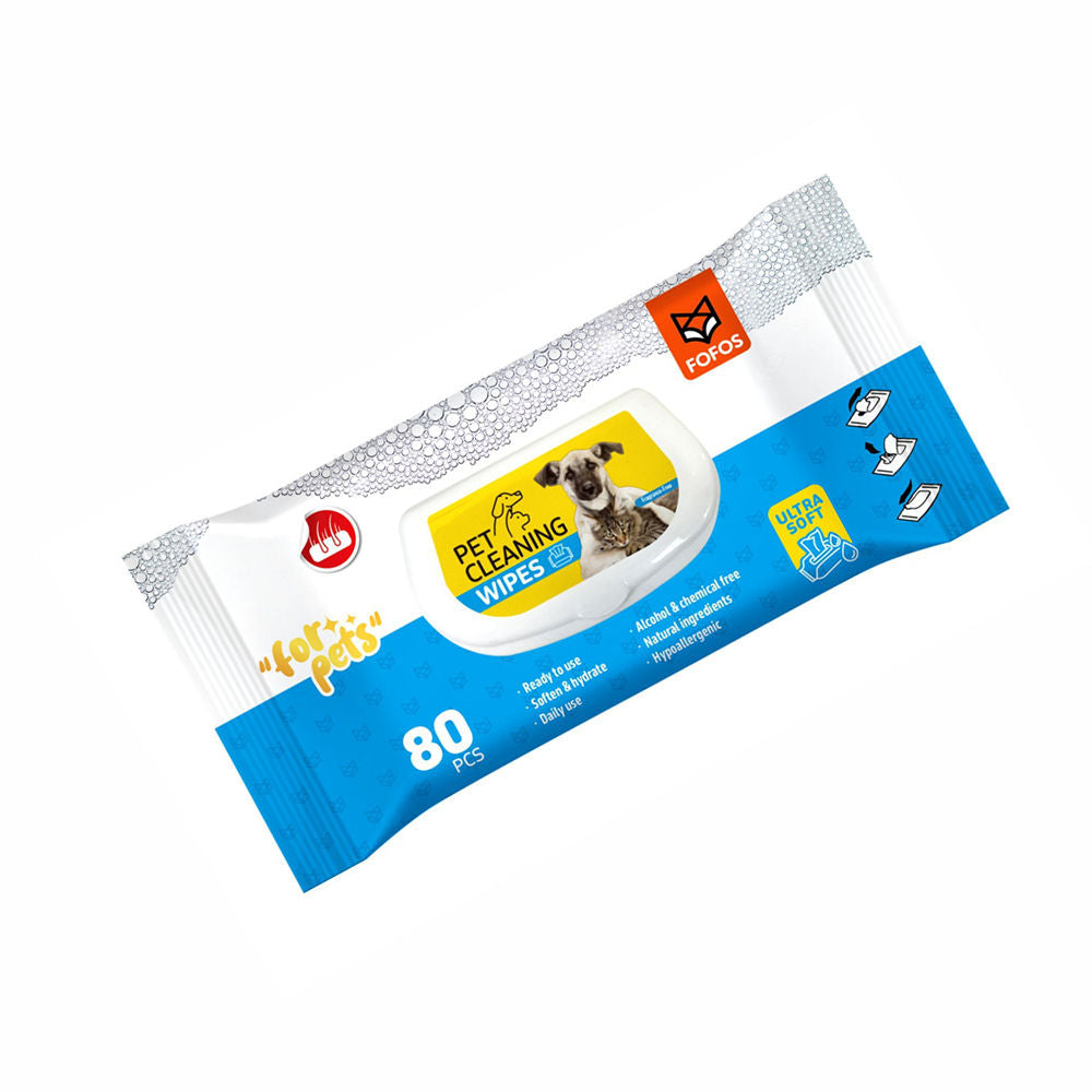 Fofos Unscented Cleaning Wipes For Dogs And Cats