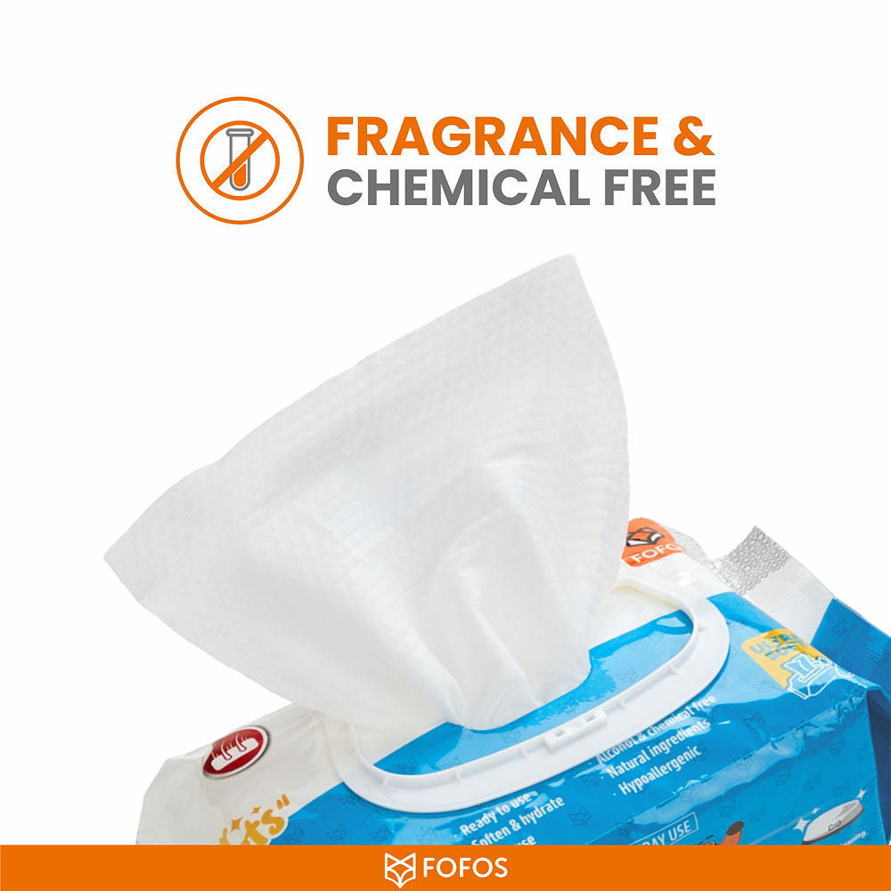 Fofos Unscented Cleaning Wipes for Dogs and Cats — back view