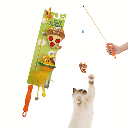 Fofos Wand Meow Fast Food Teaser Toy for Cats — side view