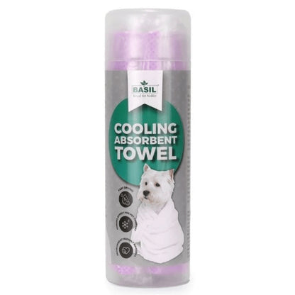 Basil Absorbent Cooling Towel For Dogs And Cats Puprle