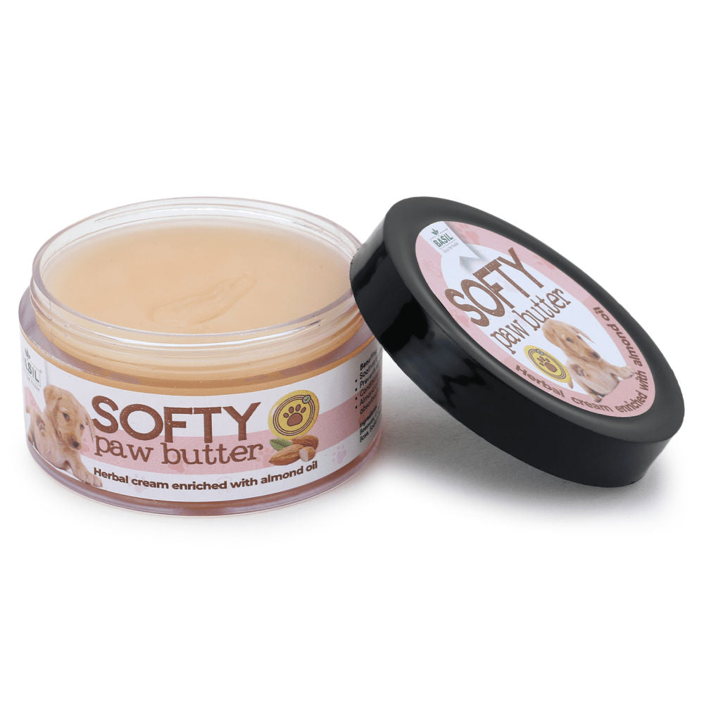 Basil Almond Softy Paw Butter for Dogs — detail shot