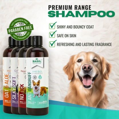 Basil Anti Dandruff & Anti Itch Shampoo for Dogs and Cats — detail shot