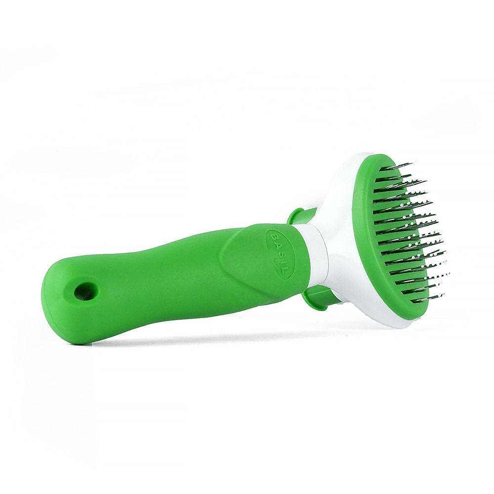 Basil Auto Slicker Brush for Dogs and Cats — back view