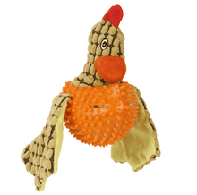 Basil Bird Shaped Plush Toy With Squeaky Neck For Dogs Orange
