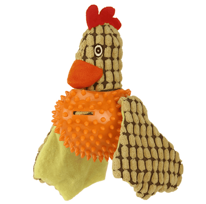 Basil Bird Shaped Plush Toy with Squeaky Neck for Dogs — back view